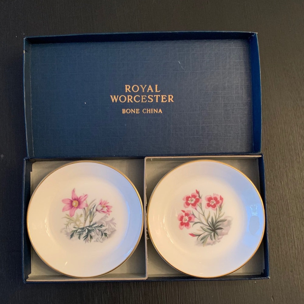 Royal Worcester Floral Bowls - bone China